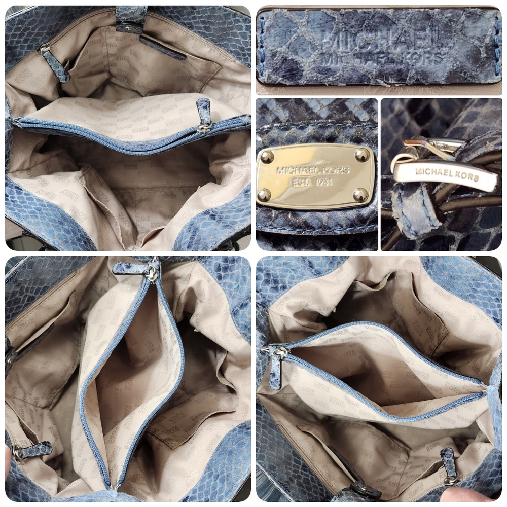 Michael Kors Hamilton Python Satchel Shoulder Bag - image 4